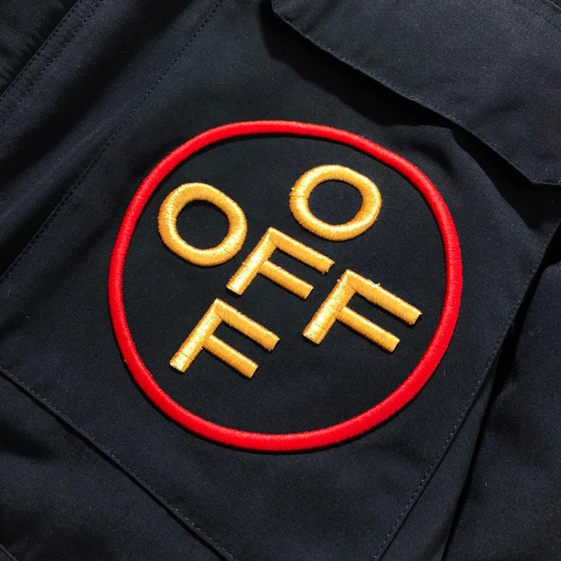 21AW新作オフホワイト ダウンジャケット コピー スクリプト ロゴ ofi71761