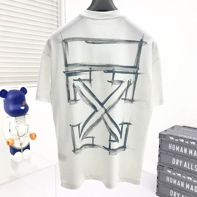一目惚れ♪オフホワイト コピー グラフィティ アローロゴTシャツ ofm22528