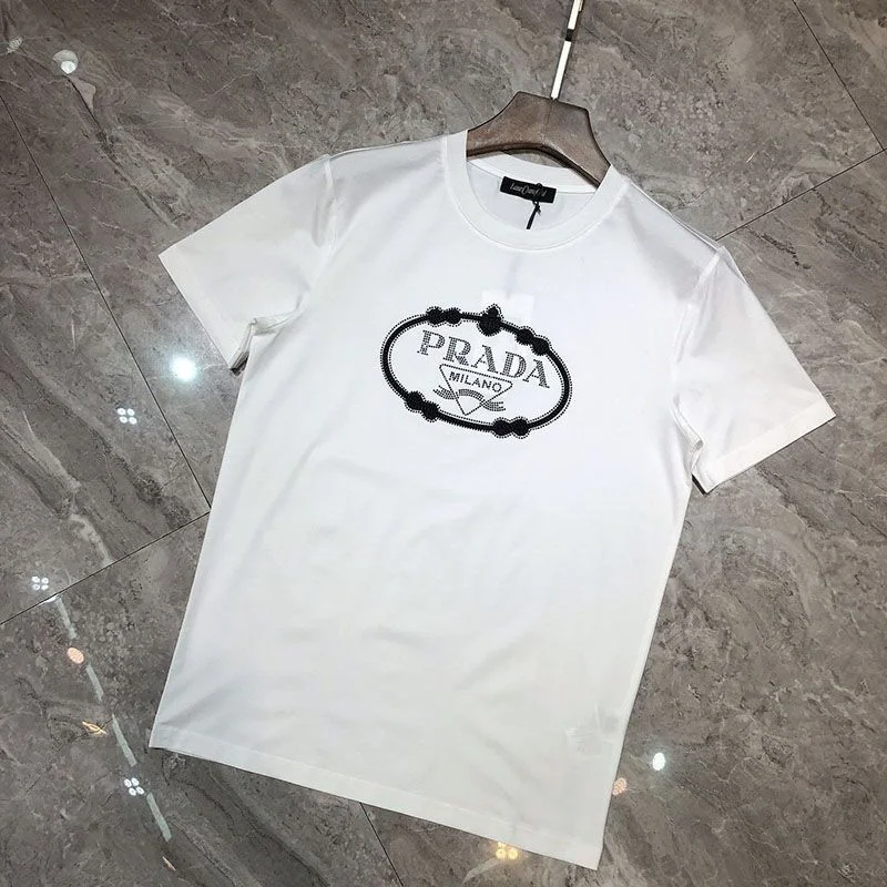大人気!!新色プラダ ロゴTシャツ コピー ユニセックス ホワイト ブラック pua92336