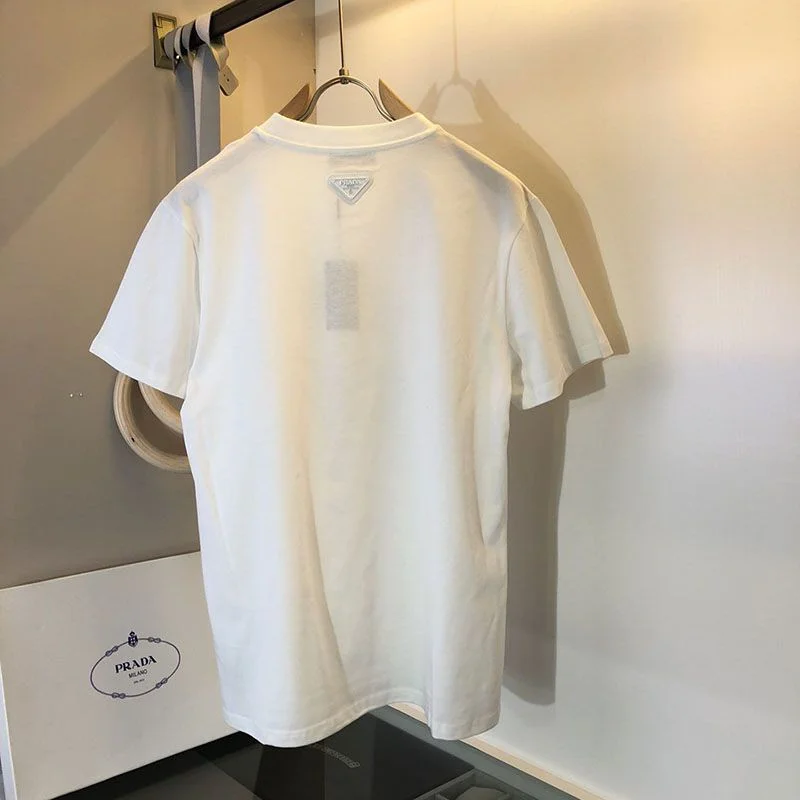 春夏新作プラダ コピー ロゴ コットンTシャツ puc58898