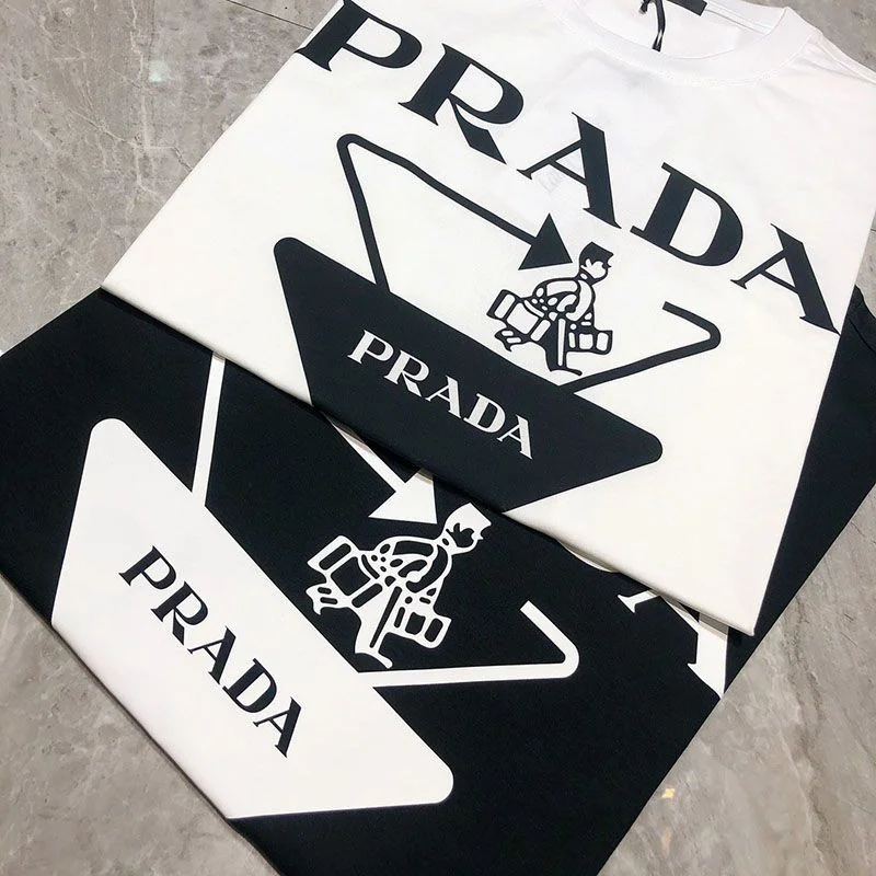 【日本未発売】プラダ ロゴ コットンTシャツ スーパーコピー 2色 puf90825