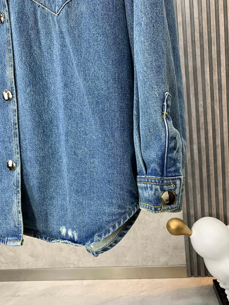送料込 プラダ コピー オーバーサイズ オーガニックデニム シャツ pug48313