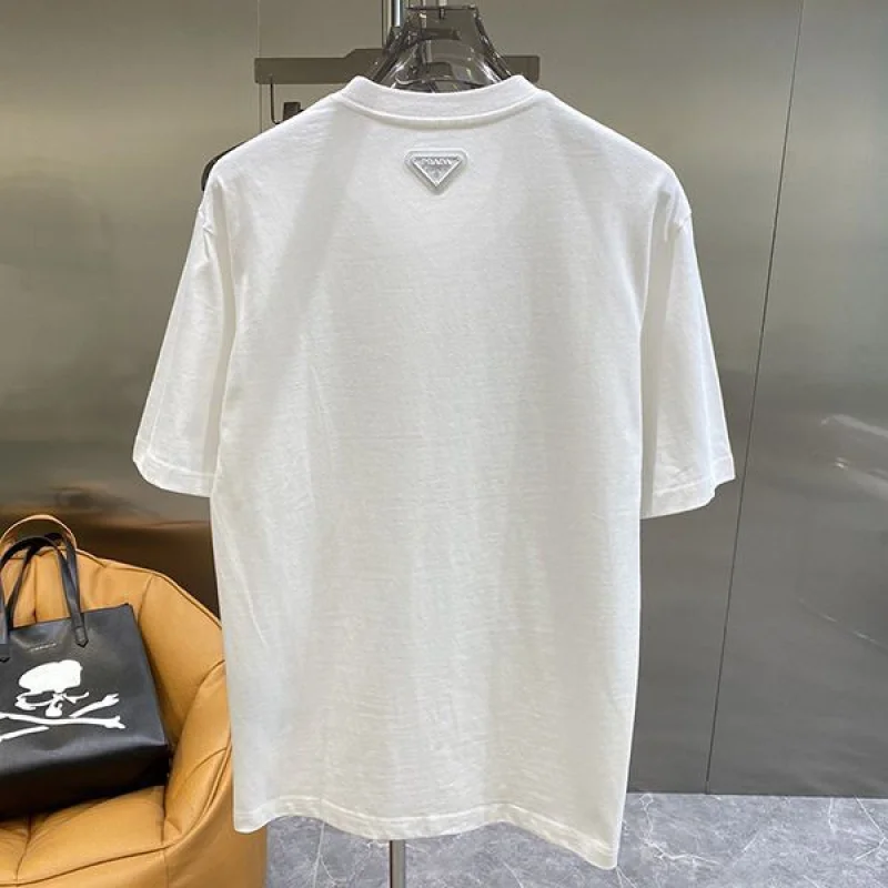 可愛い プラダ☆ロゴ コットンTシャツ コピー pum01777