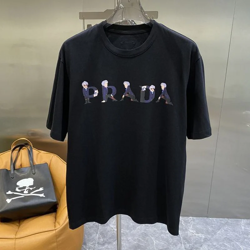 可愛い プラダ☆ロゴ コットンTシャツ コピー pum01777