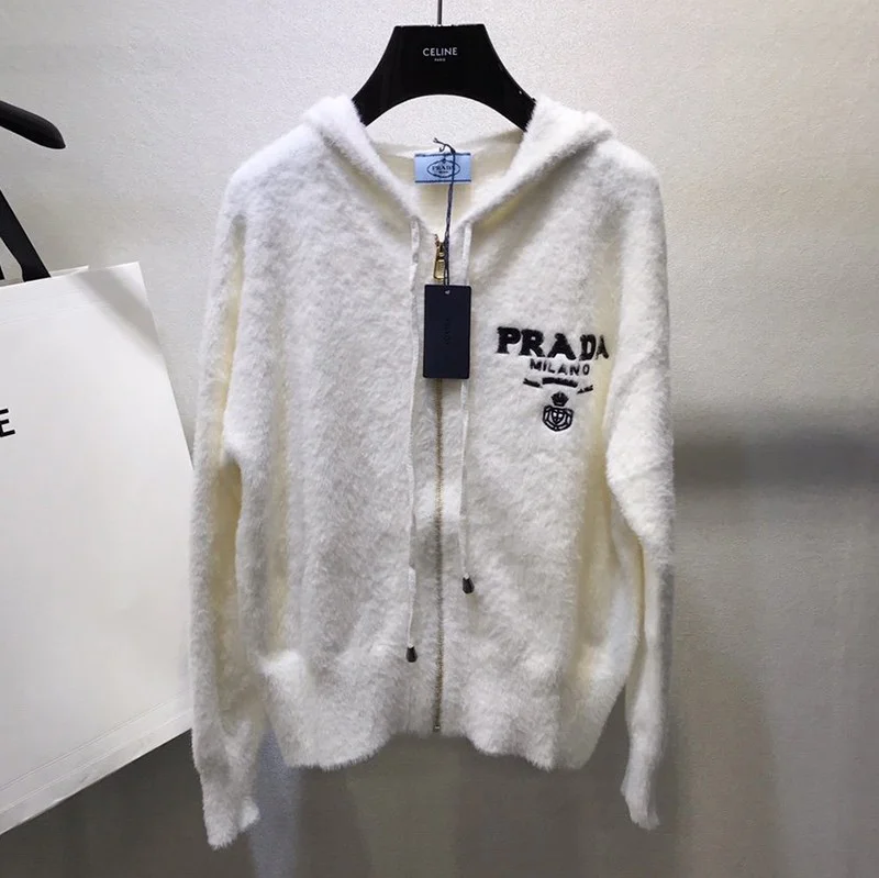 新作!プラダ パーカー コピー★カシミアとシャーリングパーカー★ pum50959