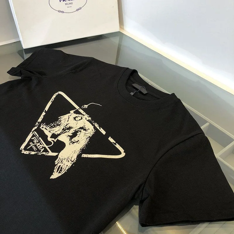 稀少プラダ 偽物 ロゴ コットンTシャツ pup96231