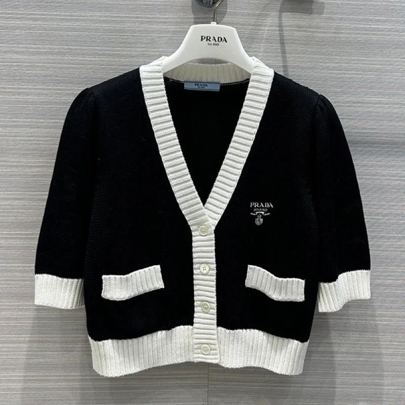 ★日本!!人気!プラダ コピー クロップド コットン カーディガン puq39962