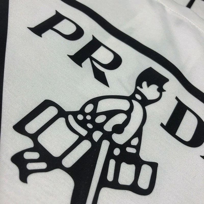 稀少プラダ ロゴ コットンTシャツ 偽物 2色 pus93005