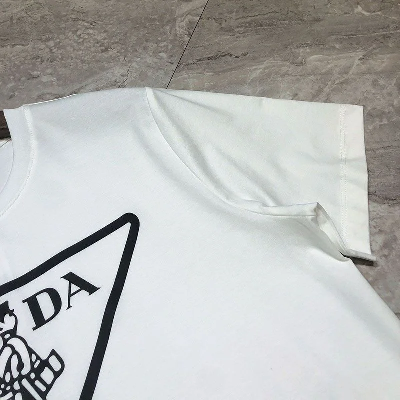 稀少プラダ ロゴ コットンTシャツ 偽物 2色 pus93005