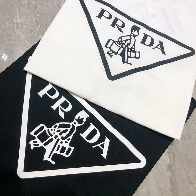 稀少プラダ ロゴ コットンTシャツ 偽物 2色 pus93005