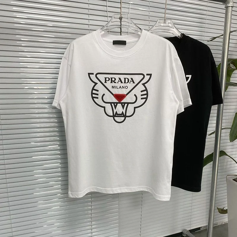 世界中で大人気♪プラダ タイガー コットンTシャツ 偽物 2色 puu33769