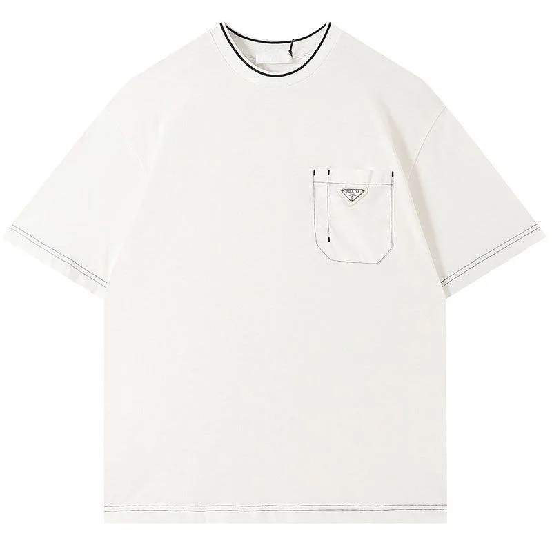稀少プラダ コットンTシャツ スーパーコピー 半袖 ロゴ puc37563
