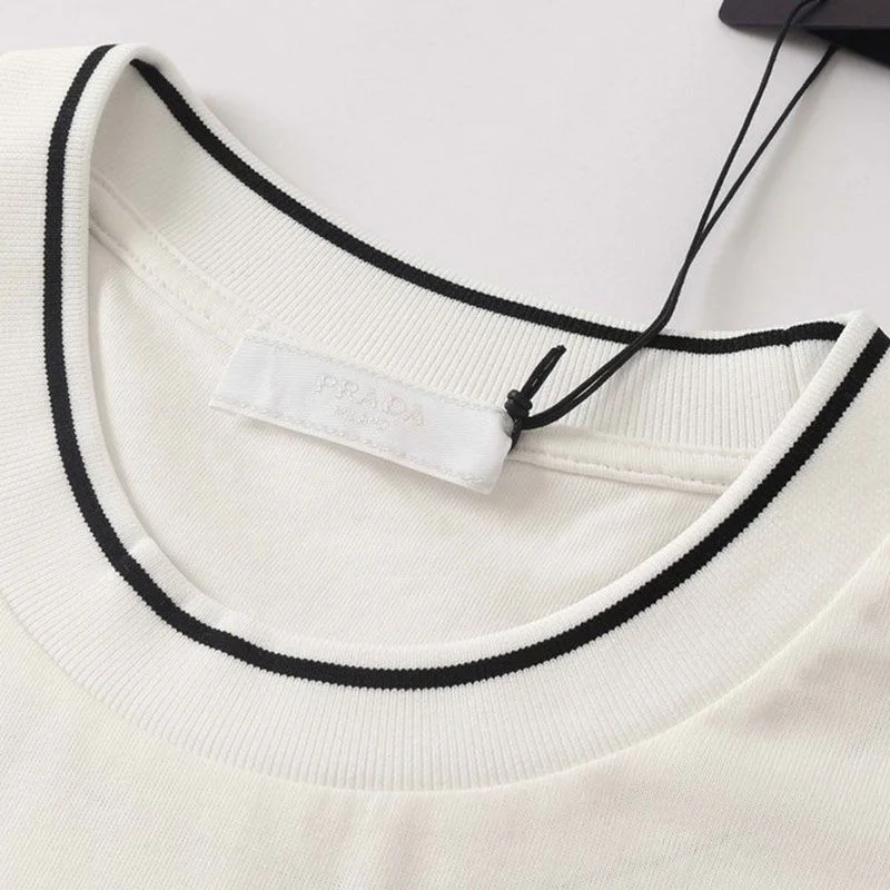 稀少プラダ コットンTシャツ スーパーコピー 半袖 ロゴ puc37563
