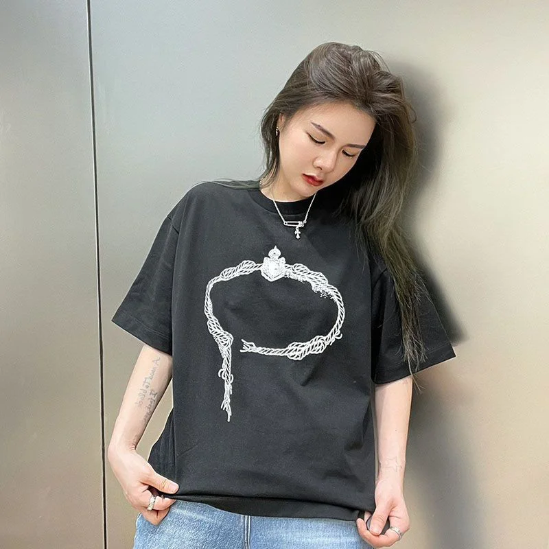 希少色プラダ プリントコットンTシャツ コピー 2色 puu55816