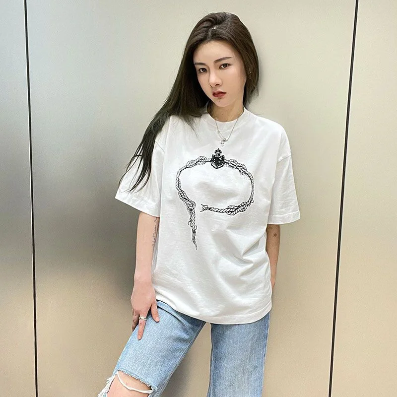 希少色プラダ プリントコットンTシャツ コピー 2色 puu55816