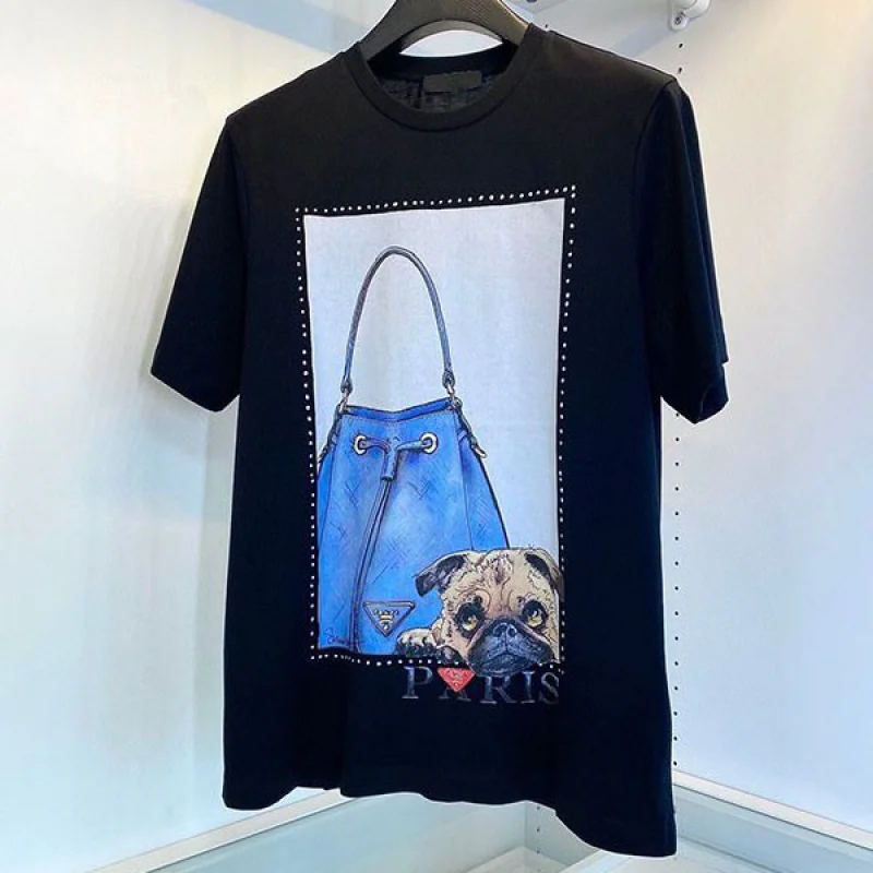 大人気!プラダ オーバーサイズ プリントジャージーTシャツ コピー puw60579