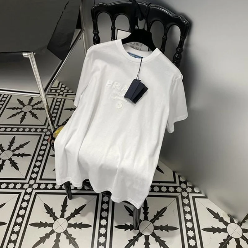 超希少!国内発送 プラダ ロゴコットンTシャツ パロディ☆ pux63559