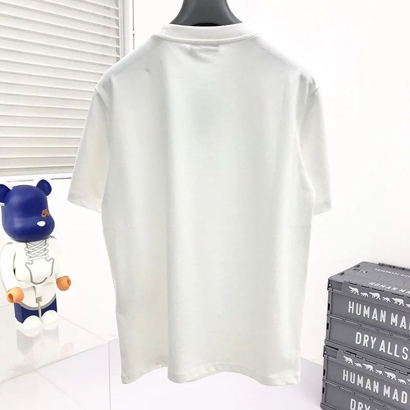 日本未入荷プラダ 偽物 コントラストトライアングル ロゴ コットンTシャツ ホワイト puz08445
