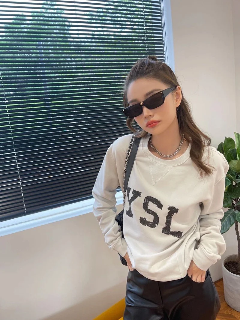 ☆超人気☆サンローラン トレーナー コピー YSL スウェットシャツ ブルー Sab58325