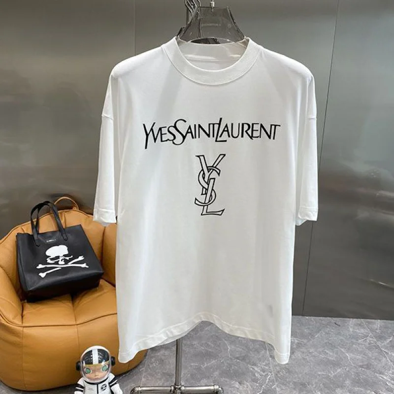定番サンローラン 偽物 リバースロゴ 半袖Tシャツ Sax51589