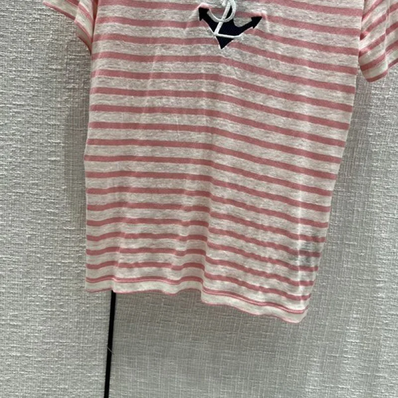 可愛いサンローラン★ ストライプ柄コットンTシャツ 偽物 3色 Say43790