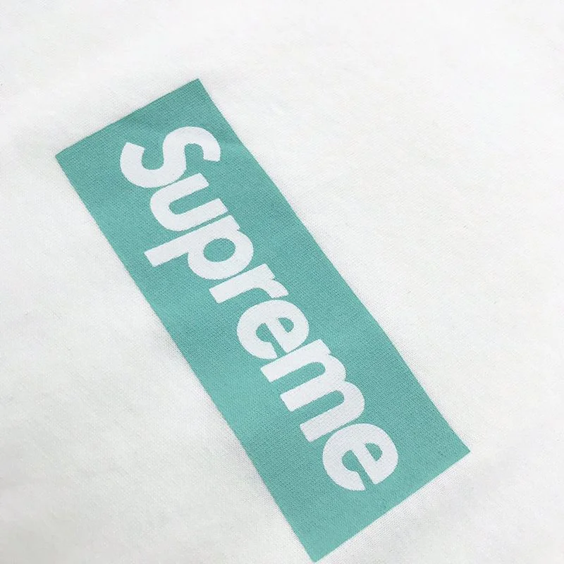 【日本未発売】シュプリーム x ティファニー コピー コラボ ボックスロゴ Tシャツ Shn20594