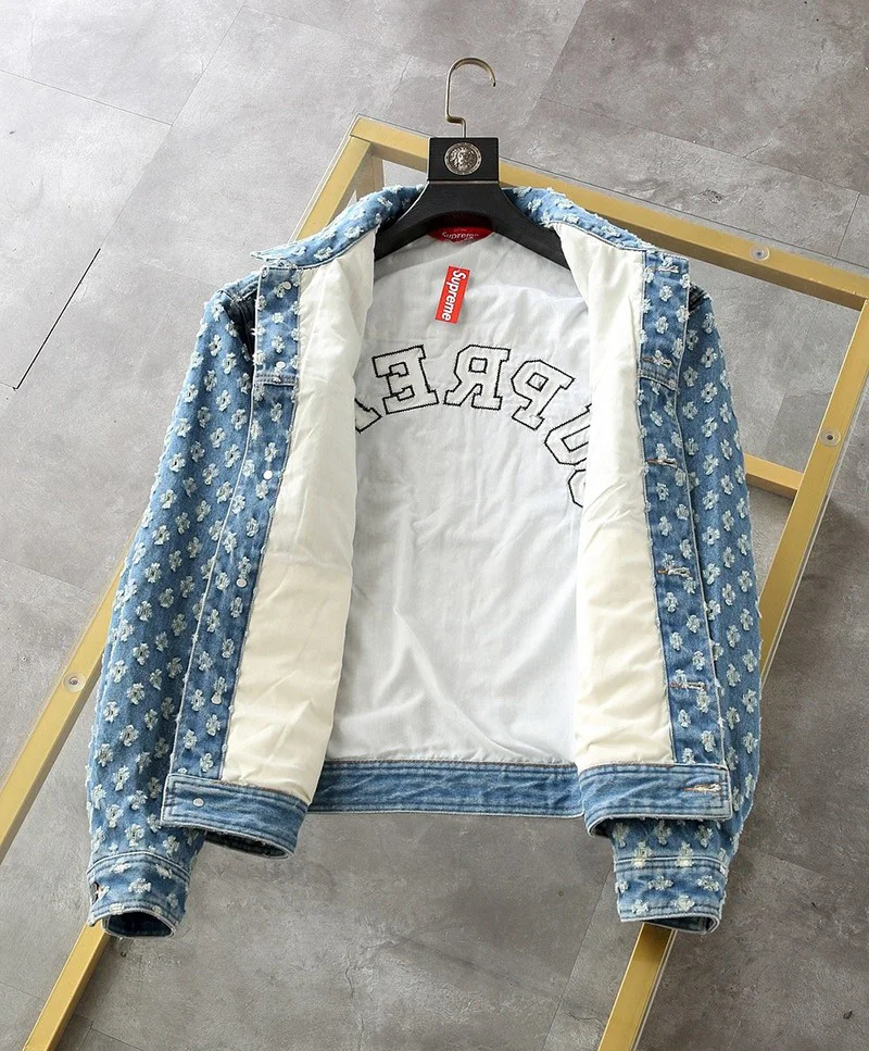 累積売上総額第1位!シュプリーム パーフォレイテッドデニムトラッカージャケット 3色 Sht66972