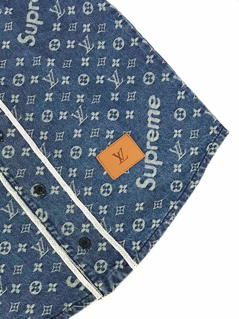 目を惹くカラールイヴィトン シュプリーム コピー ジャカードデニム野球ユニフォーム Shy03746