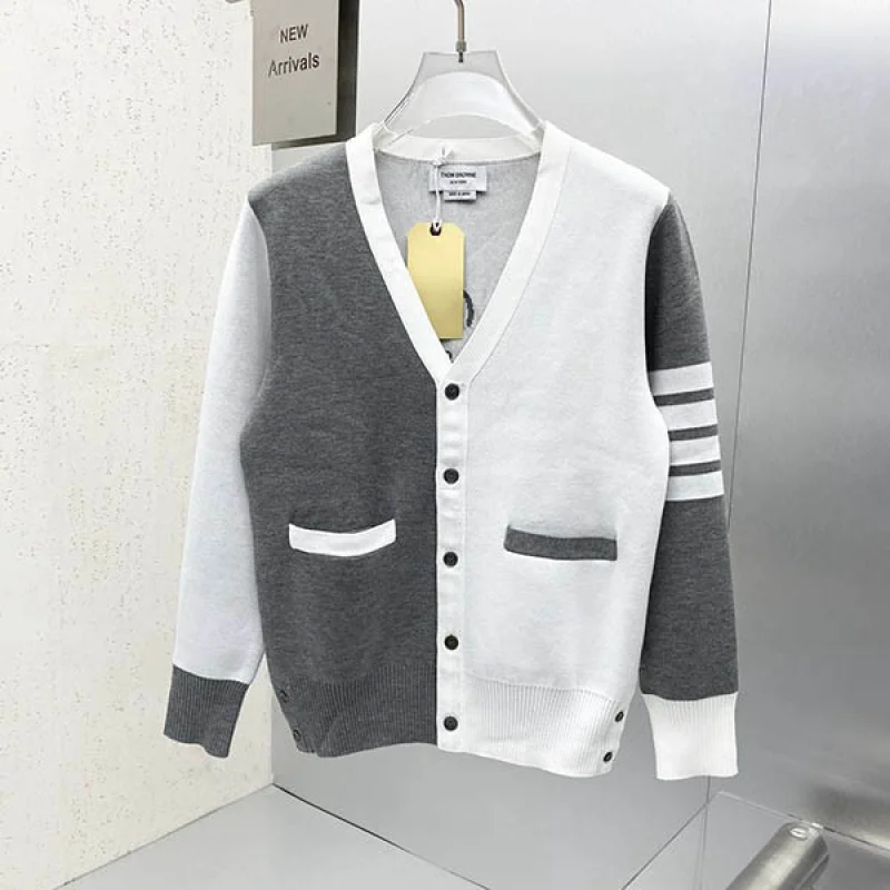 ★日本!!人気!トムブラウン スーパーコピー ドネガルコントラスト 4BAR カーディガン tox24011