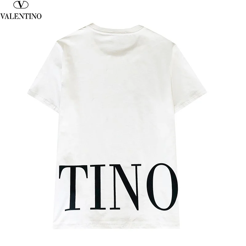 関税込 ヴァレンティノ Tシャツ 偽物 VLTN コットンロゴ Vug98960