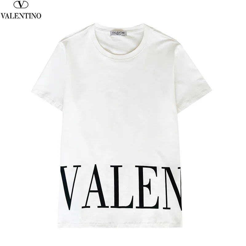 関税込 ヴァレンティノ Tシャツ 偽物 VLTN コットンロゴ Vug98960