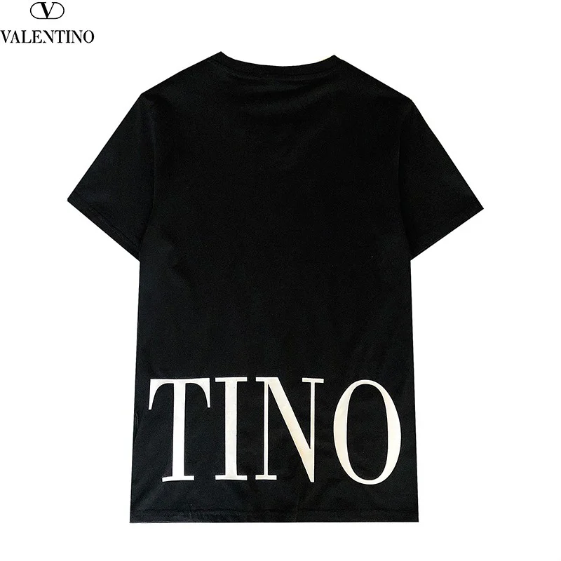 関税込 ヴァレンティノ Tシャツ 偽物 VLTN コットンロゴ Vug98960