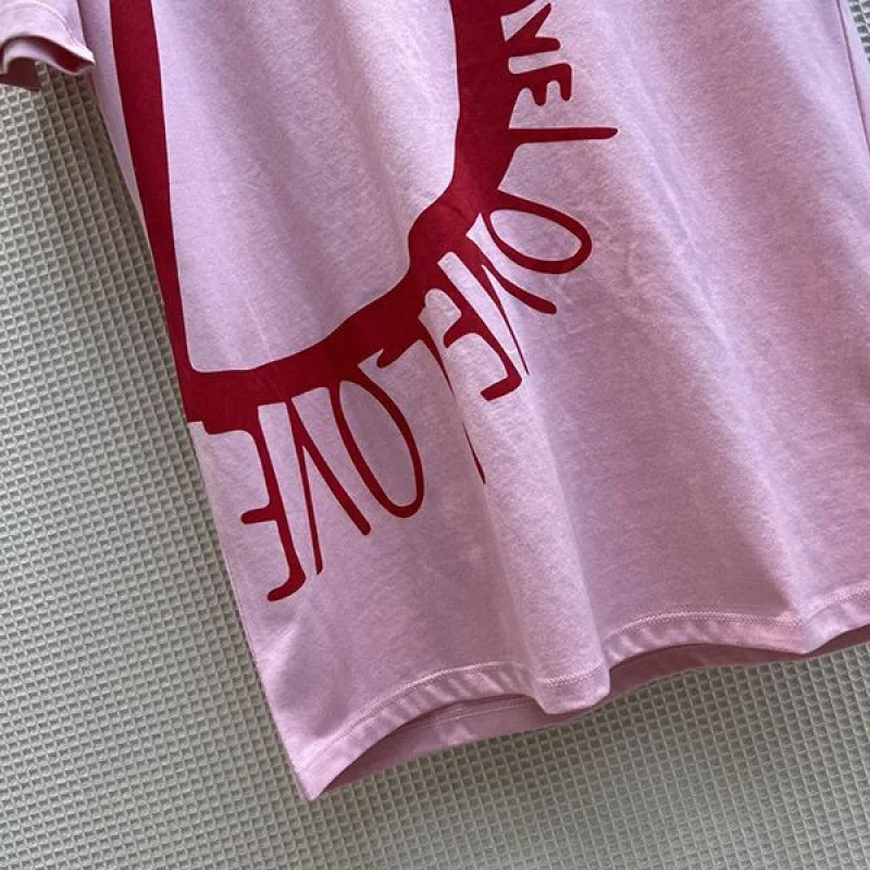 ヴァレンティノ 偽物 LOVE Vロゴ コットン 半袖 Tシャツ Vun68592