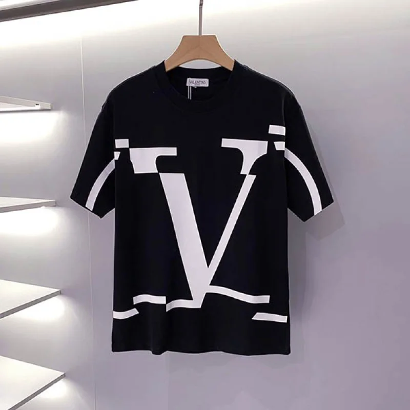 ヴァレンティノ Tシャツ 偽物 VLTN コットンロゴ Tシャツ 2色 Vut28423