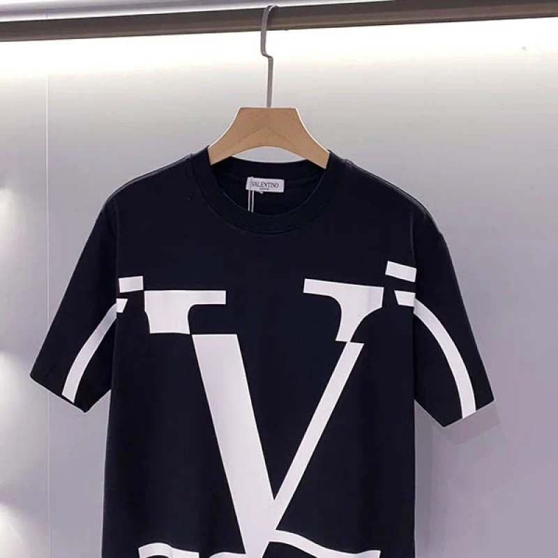 ヴァレンティノ Tシャツ 偽物 VLTN コットンロゴ Tシャツ 2色 Vut28423