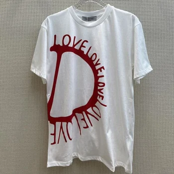 可愛いヴァレンティノ コピー LOVE Vロゴ コットン 半袖 Tシャツ Vun15448
