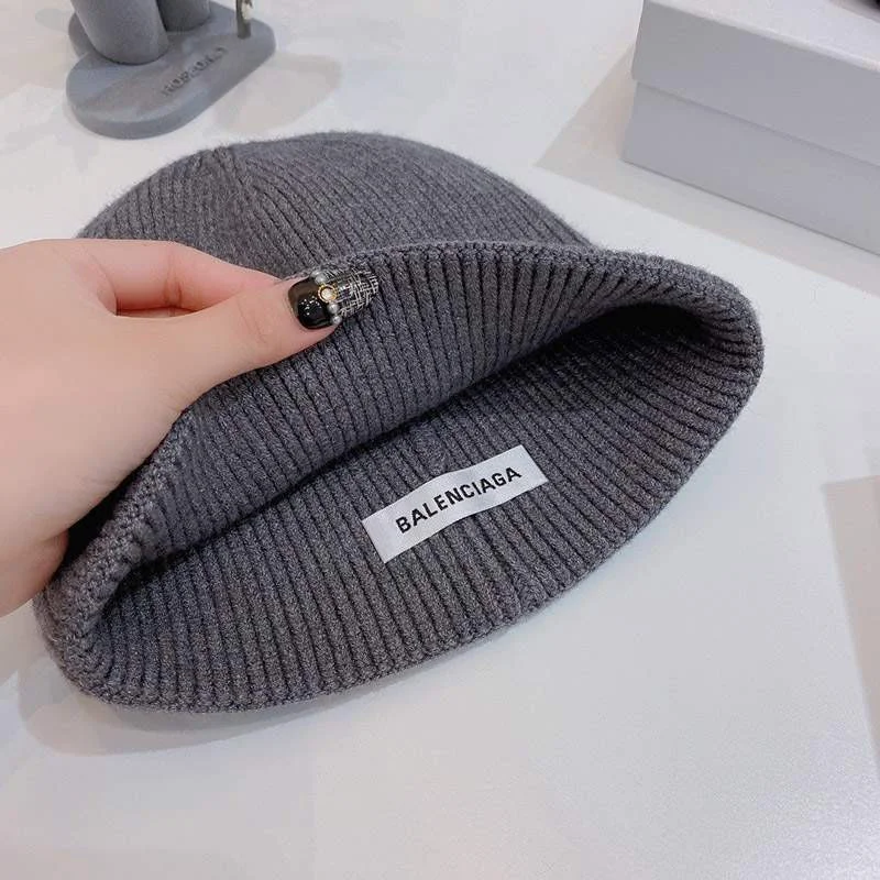21-22AW バレンシアガ ロゴインターシャ ニット帽 ​コピー baq47796