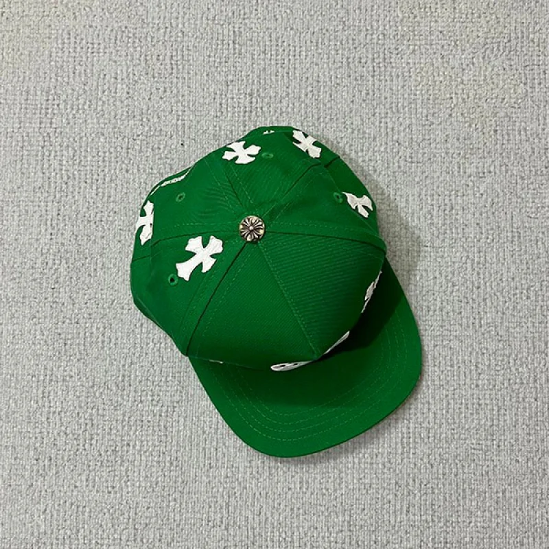 クロムハーツ コピー クロス パッチ ベースボール キャップ グリーン Kub25532