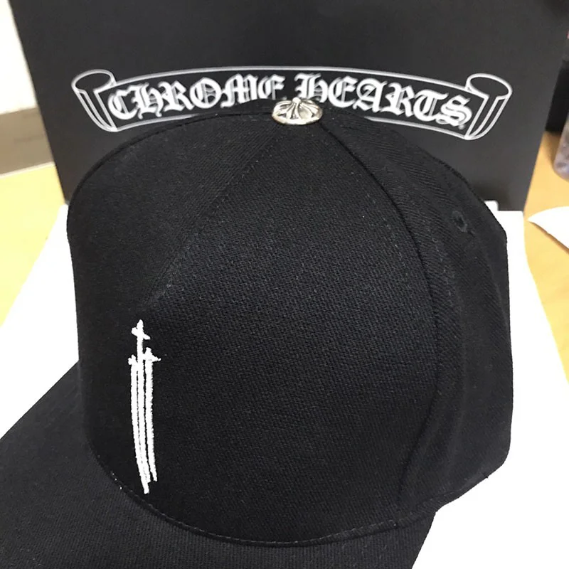 クロムハーツ RS クロス ブラック デニム キャップ 偽物 Kub64857