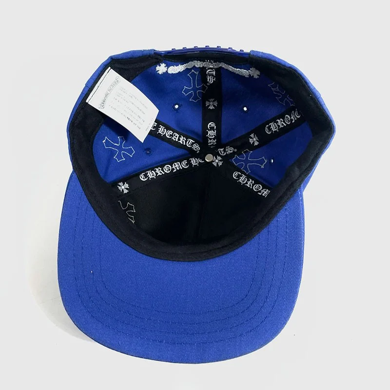 一目惚れ♪クロムハーツ コピー BLUE BASEBALL CAP WHITE CROSS PATCH キャップ Kus73197