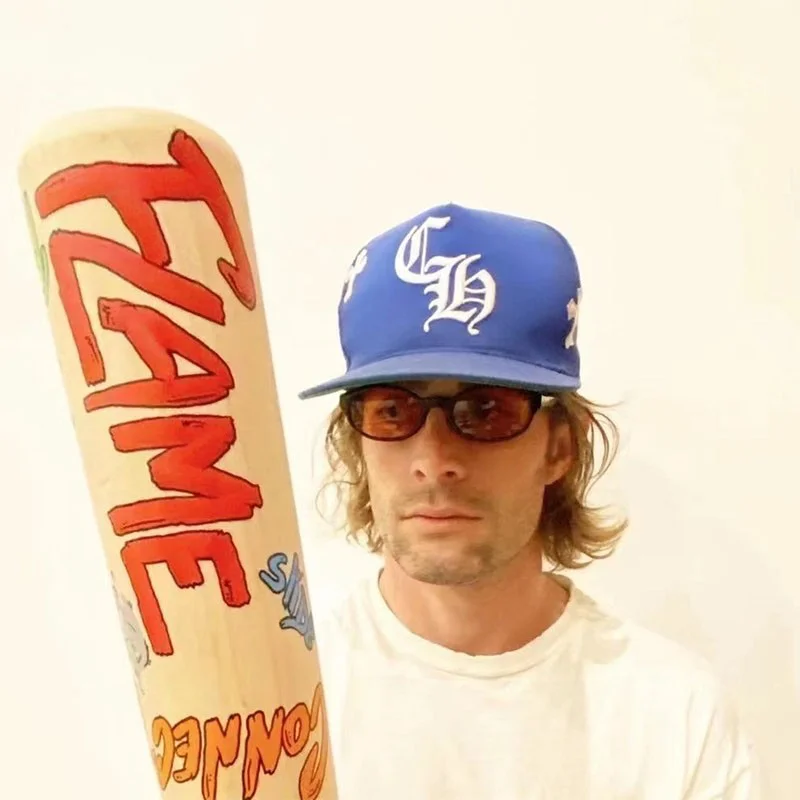 一目惚れ♪クロムハーツ コピー BLUE BASEBALL CAP WHITE CROSS PATCH キャップ Kus73197
