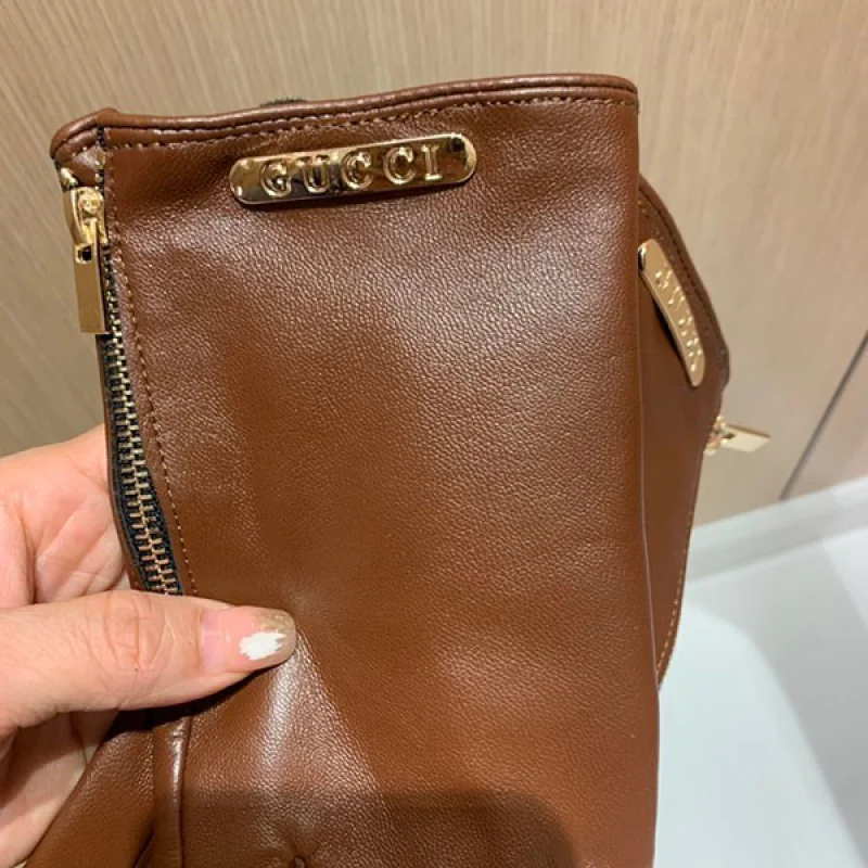 【使い勝手抜群】グッチ カシミアライニング レザーシンプルグローブ 偽物 guj72947