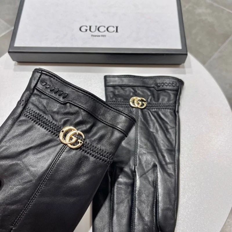 グッチ〔GGマーモント〕レザー グローブ 偽物 guk47194