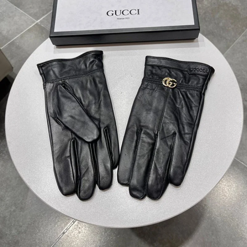 グッチ〔GGマーモント〕レザー グローブ 偽物 guk47194