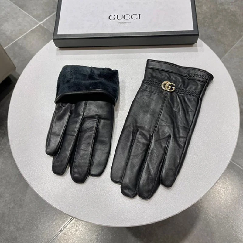 グッチ〔GGマーモント〕レザー グローブ 偽物 guk47194