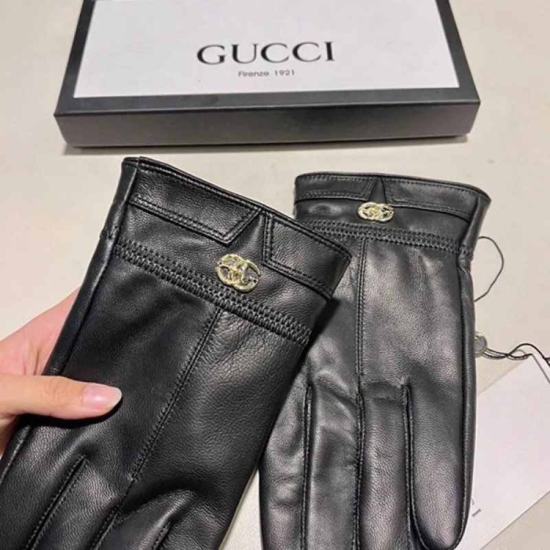完売必至 グッチ GGロゴ レザーグローブ 手袋 偽物 gul35914