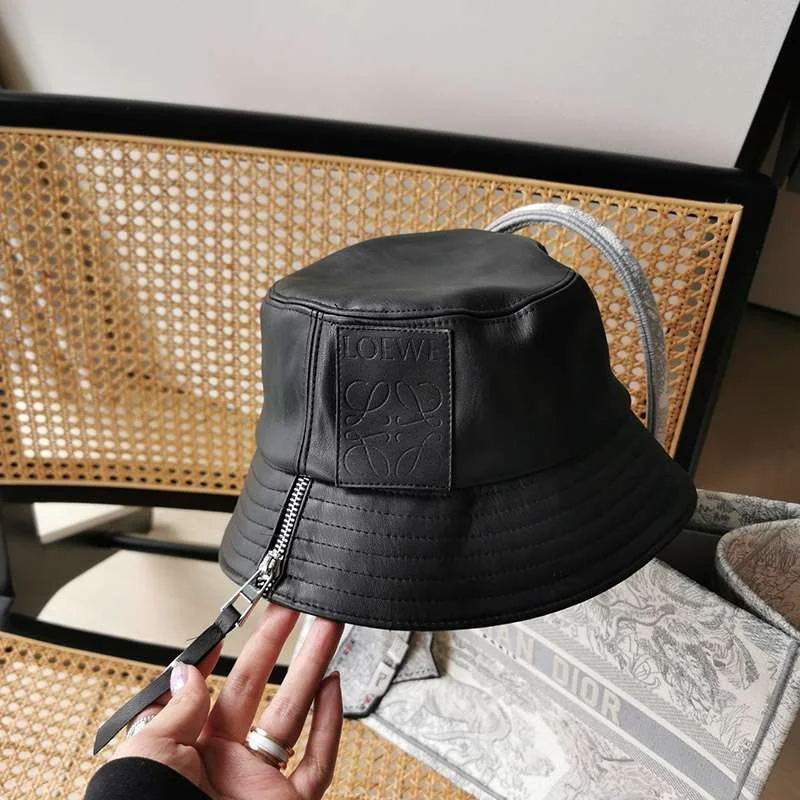 お洒落に♪<ロエベ キャップ コピー>ロエベ バケットハット フィッシャーマン レザー loo26350
