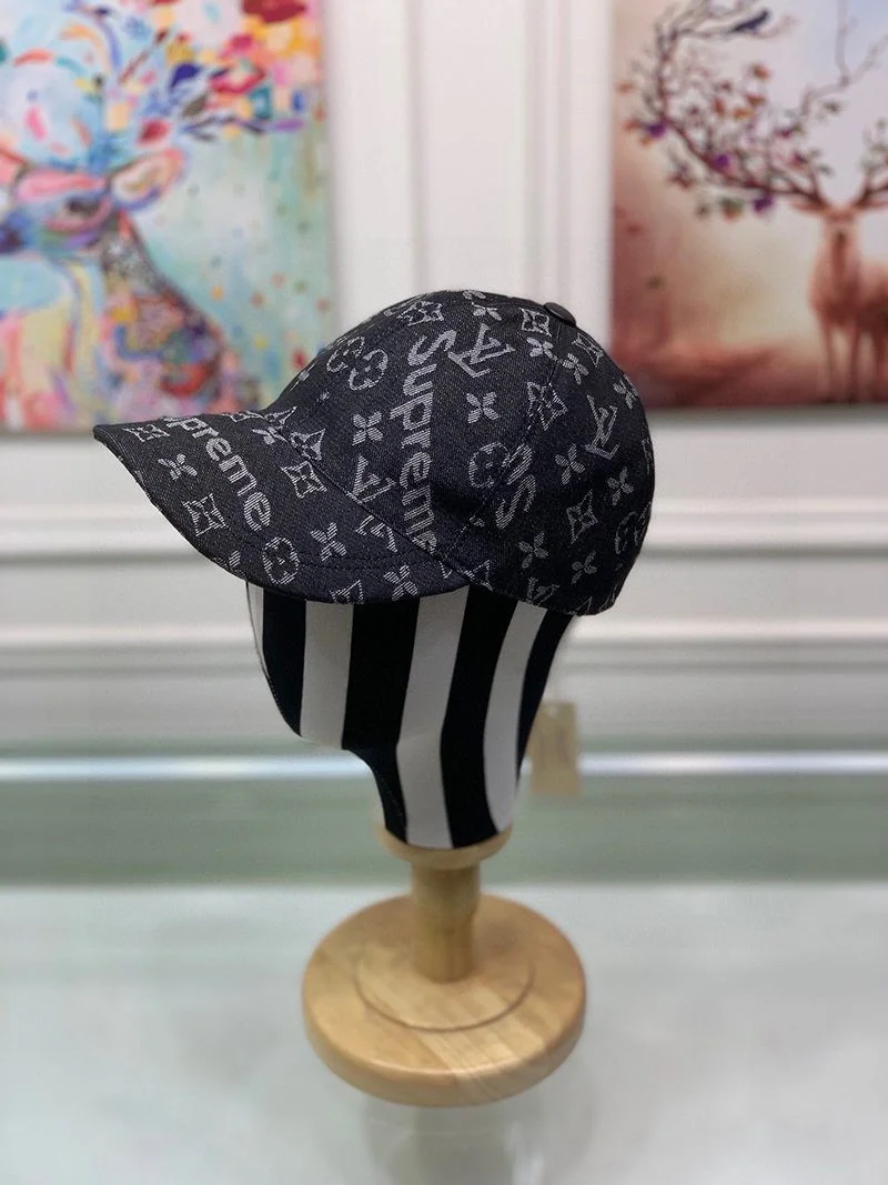 希少色シュプリーム ヴィトン キャップ コピー Perforated Camp Cap navy 2色 vub13408