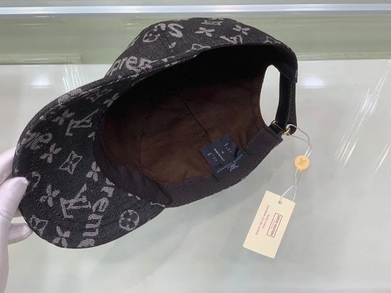 希少色シュプリーム ヴィトン キャップ コピー Perforated Camp Cap navy 2色 vub13408