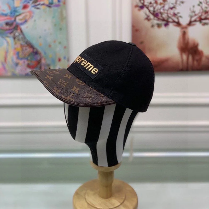 争奪戦シュプリーム ヴィトン キャップ コピー Perforated Camp Cap navy 2色 vuk83095